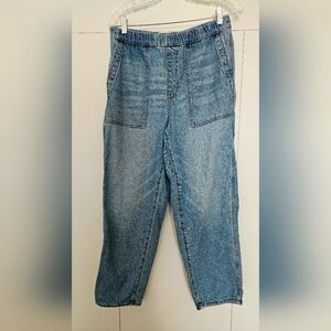 Madewell Womens Jeans Blue Wash Pull On High Rise Tapered Jogger